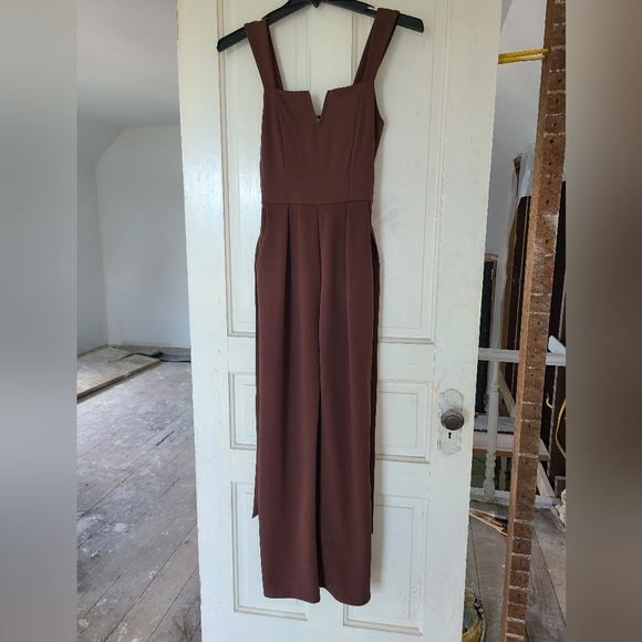 Elegant chocolate romper by Moa Moa, size small, with pockets! - Picture 8 of 11